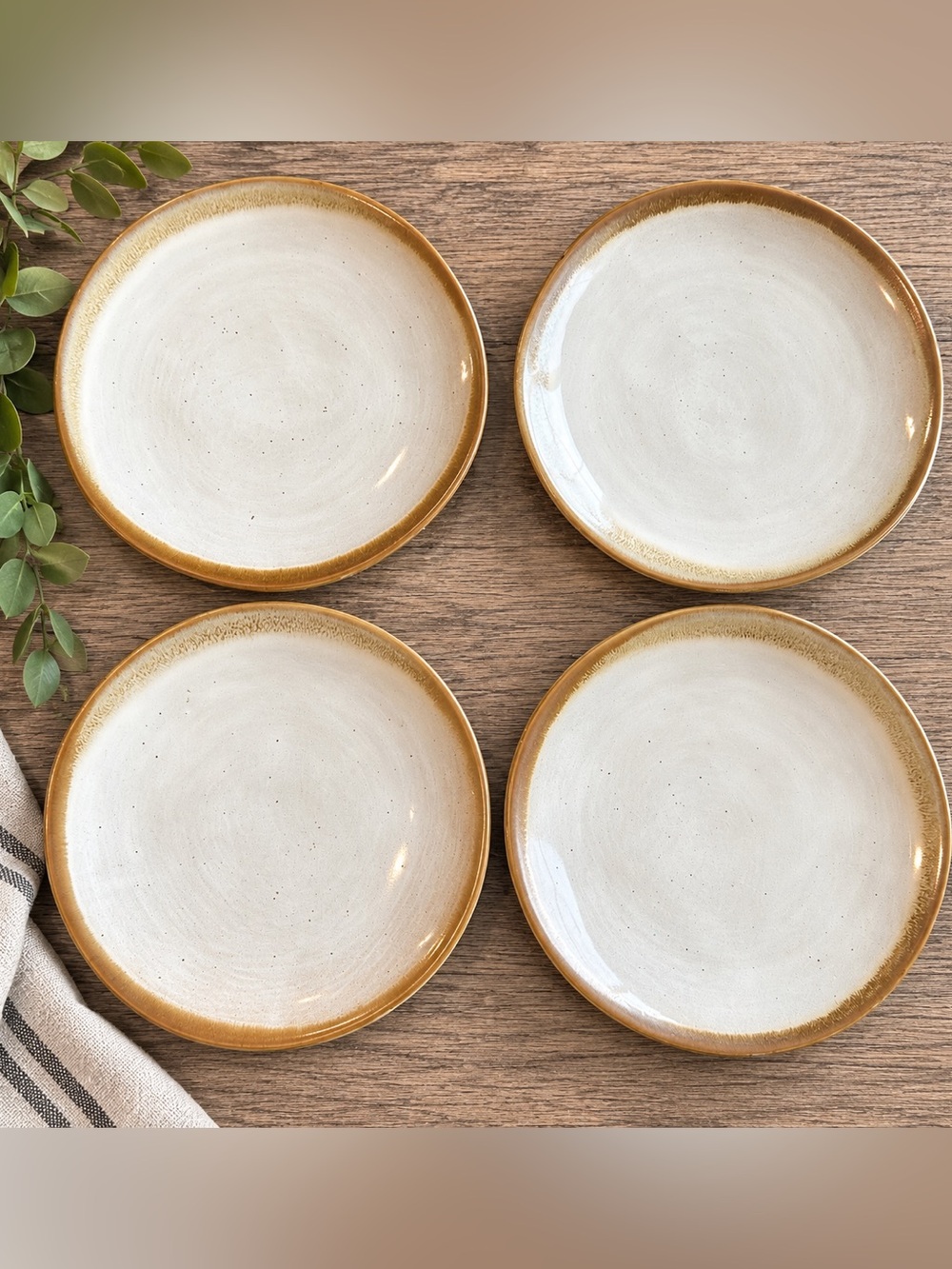Hearth & Hand with Magnolia Ceramic Reactive Glaze Sour Cream Appetizer Plates